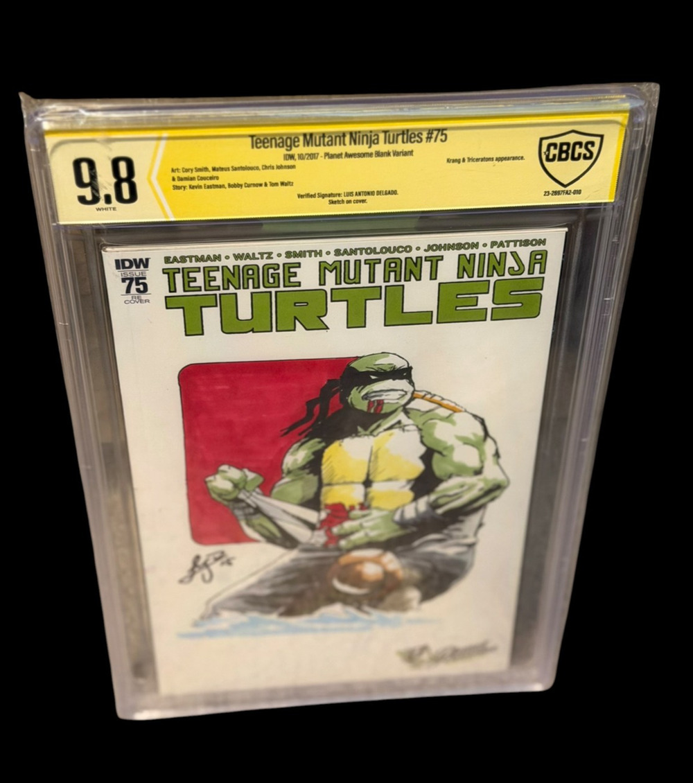 Teenage Mutant Ninja Turtles #75 IDW 2017 CBCS 9.8 Sketch Variant Luis Delgado